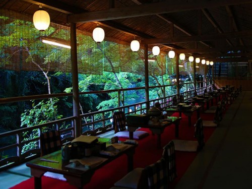 【全国旅行支援】溢れんばかりの青もみじ　京の奥座敷「もみぢ家別館」で愉しむ川床料理と 鳥獣人物戯画で名高い世界遺産「高山寺」